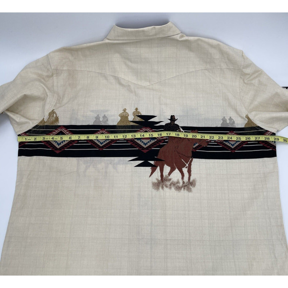 Wrangler Pearl Snap Shirt Mens XXL‎ Cowboy Vintage - Picture 7 of 10